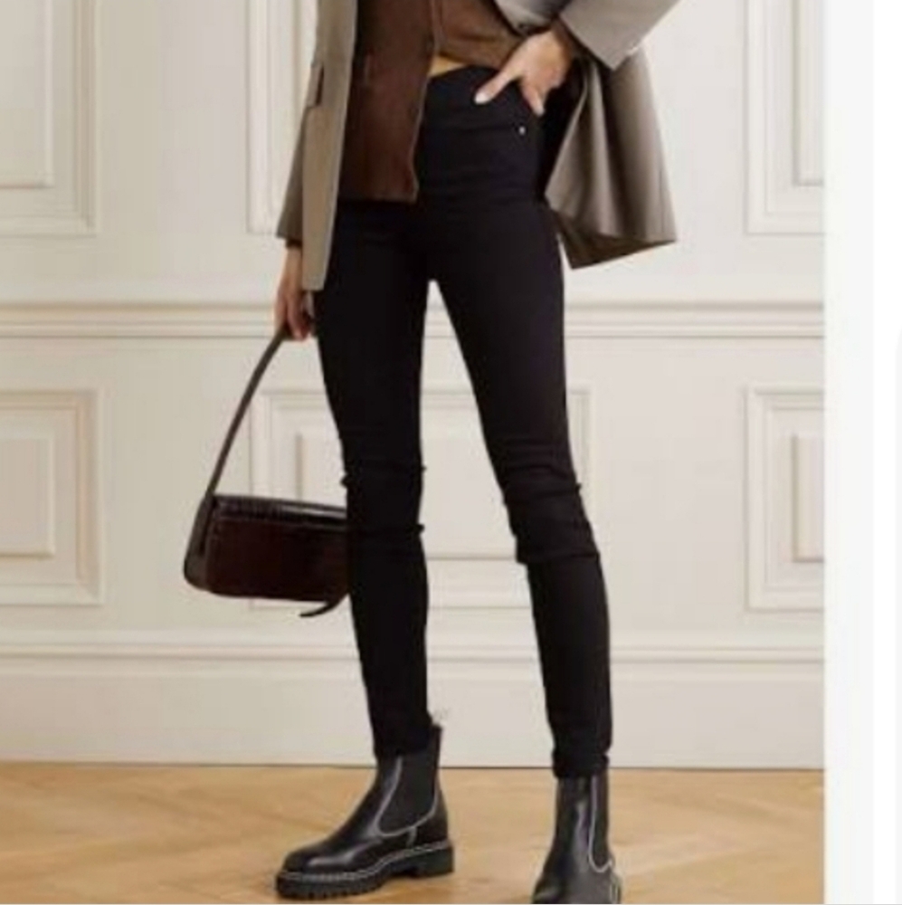 FRAME Le SKINNY De JEANNE Crop Black Denim Size 28